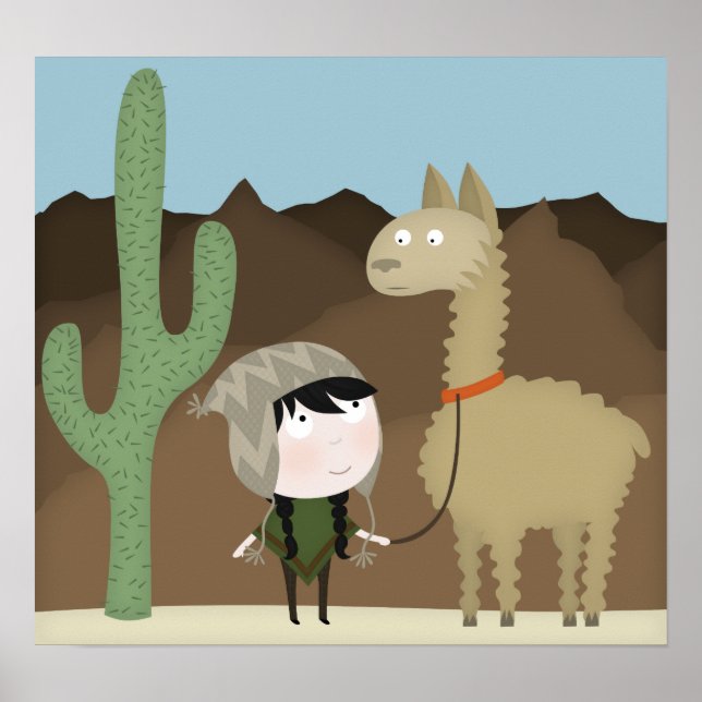 Poster Marche Llama (grand poster) (Devant)