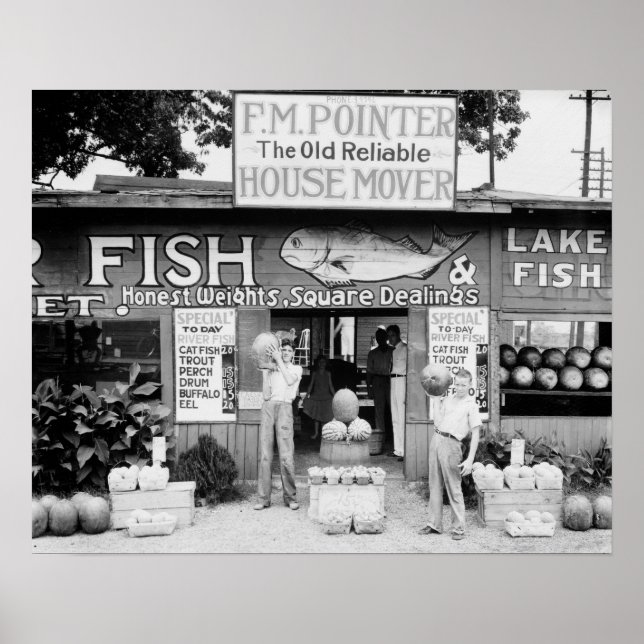 Poster Marché routier, 1936. Photo vintage (Devant)