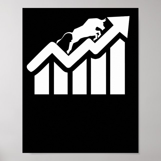 Poster Marché Stock Bull Pour Les Commerçants Stocks Trad (Devant)