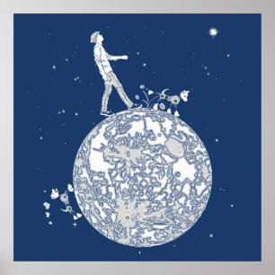 Poster Marche sur la lune