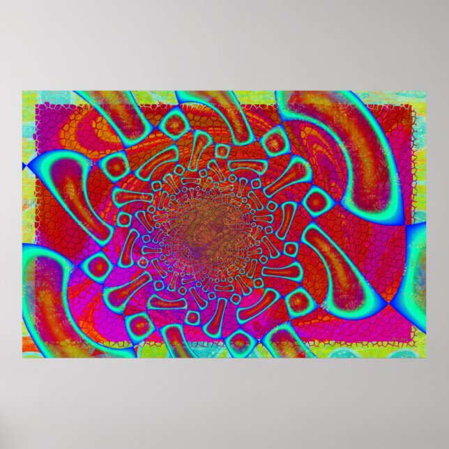 Poster Marche' Sur Sun Shine Psychedelic 3D (Devant)
