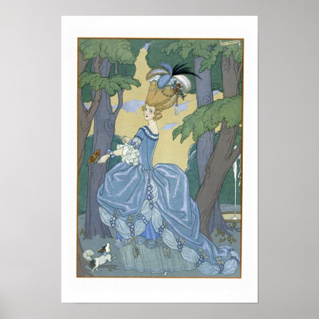 Poster Marcher dans la forêt, illustration pour 'Fetes Ga (Devant)