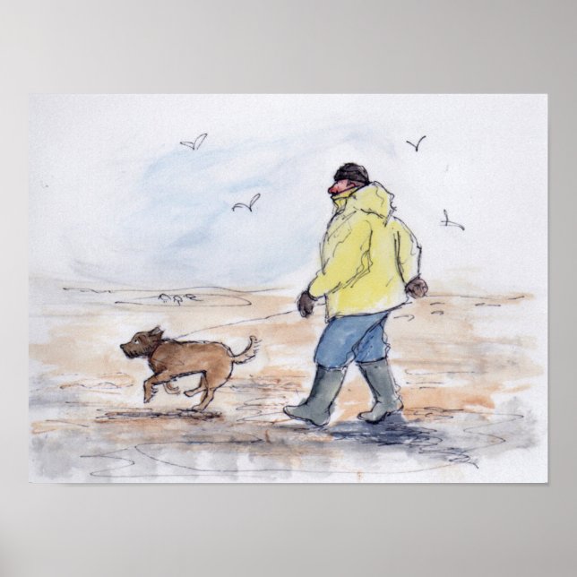 Poster Marcher le chien - 01 (Devant)