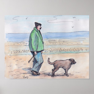 Poster Marcher le chien - 06