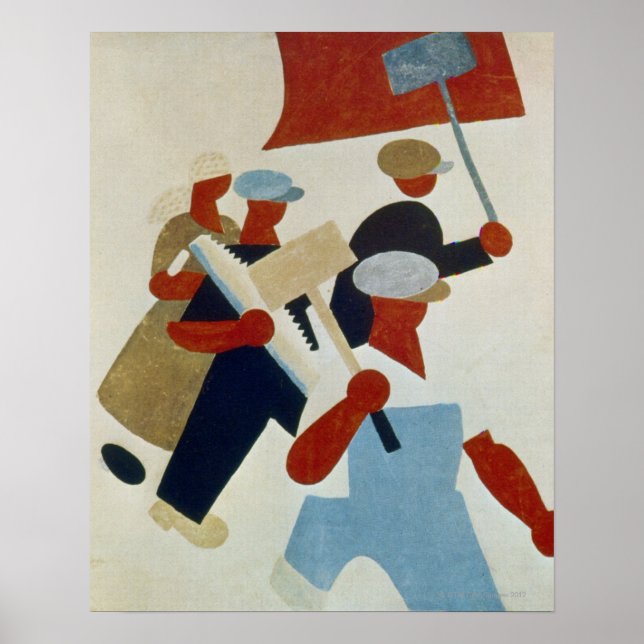 Poster Marcher les manifestants (Devant)