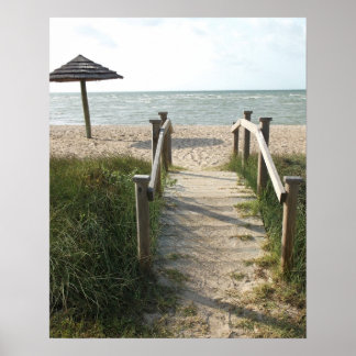 Poster Marcher sur la plage Imprimer
