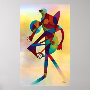 Poster Marcheur de grenouilles