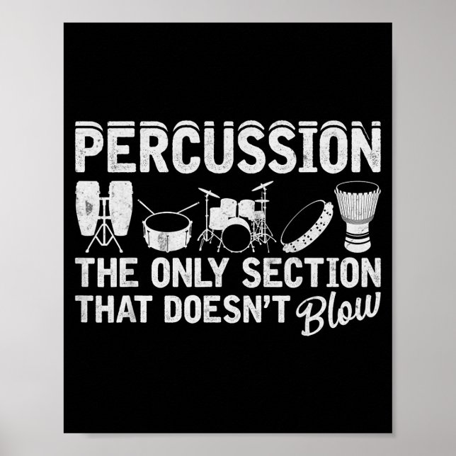 Poster Marching Band Percussion For Percussionist Drummer (Devant)