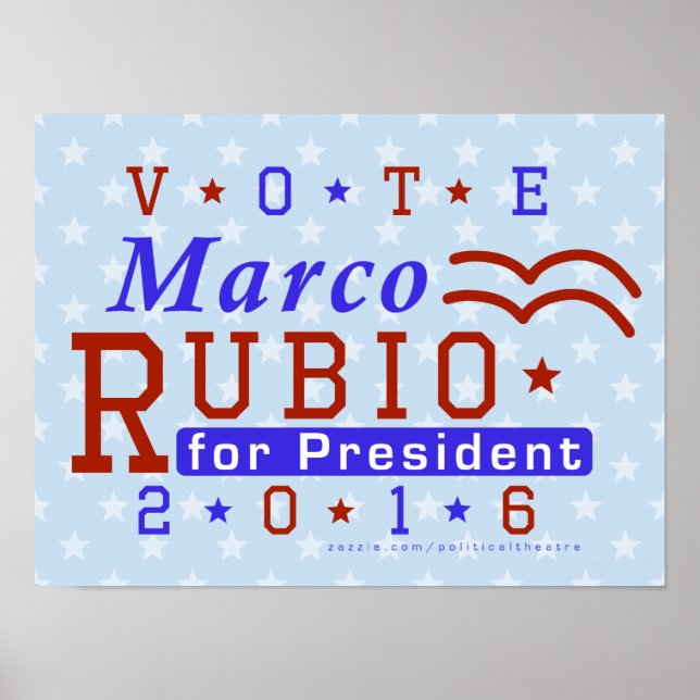 Poster Marco Rubio Président des élections Républicaines  (Devant)