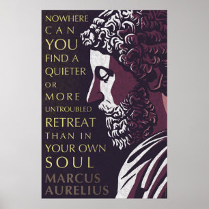 Poster Marcus Aurelius cite : Un calme ou plus sans probl