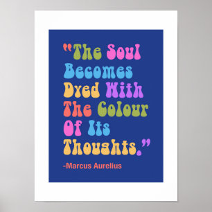 Poster Marcus Aurelius Pensées Couleur Notre Âme