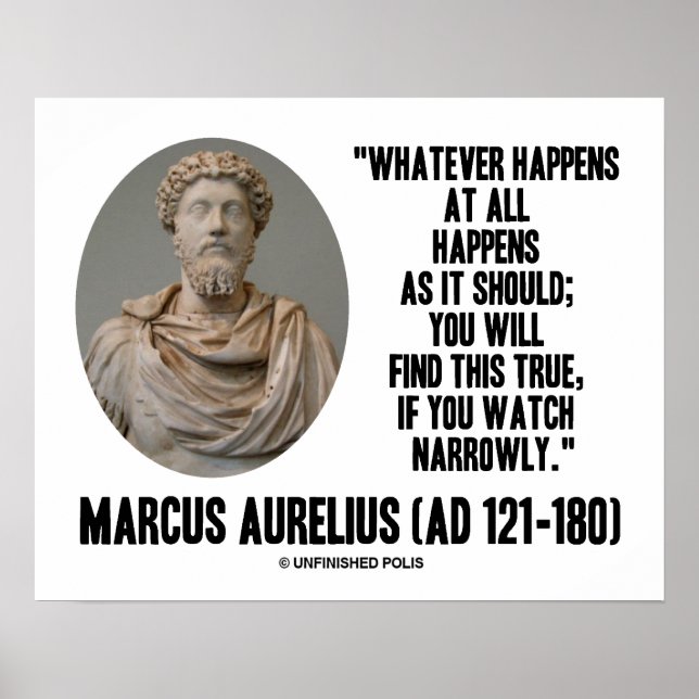 Poster Marcus Aurelius Quoi Qu'Il Arrive, Quoi Qu'Il Arri (Devant)