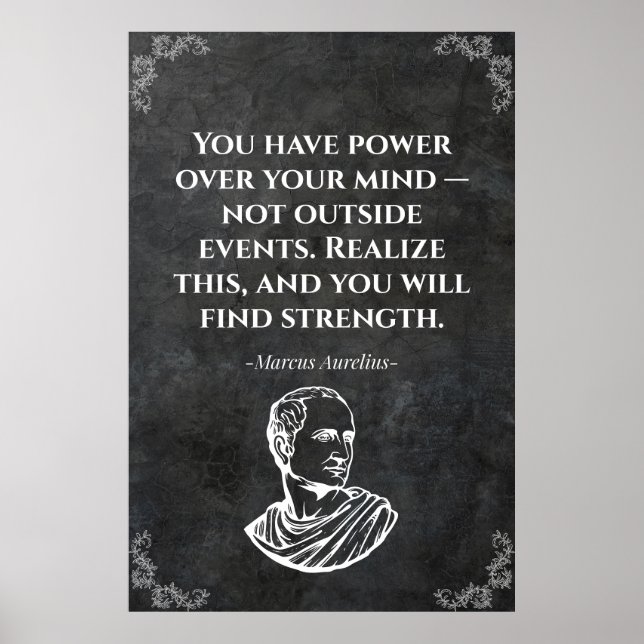 Poster Marcus Aurelius quote. Wise (Devant)