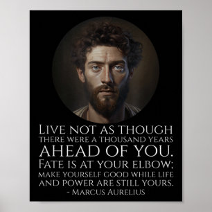 Poster Marcus Aurelius Stoicism - Philosophie stoïque rom