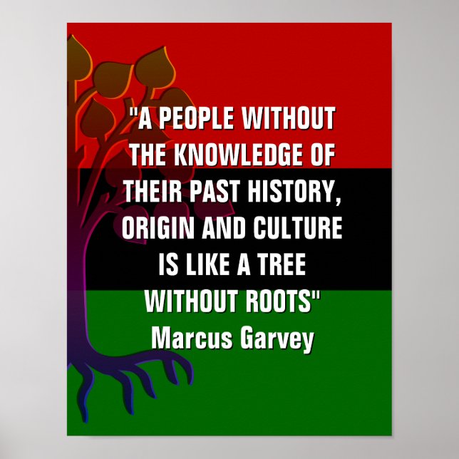 Poster Marcus Garvey TREE SANS RACINE (Devant)