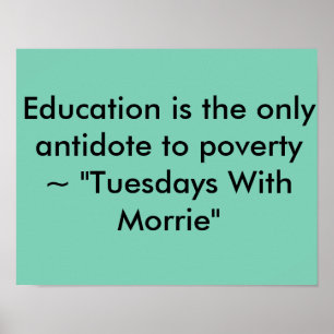 Poster Mardi avec la citation de Morrie