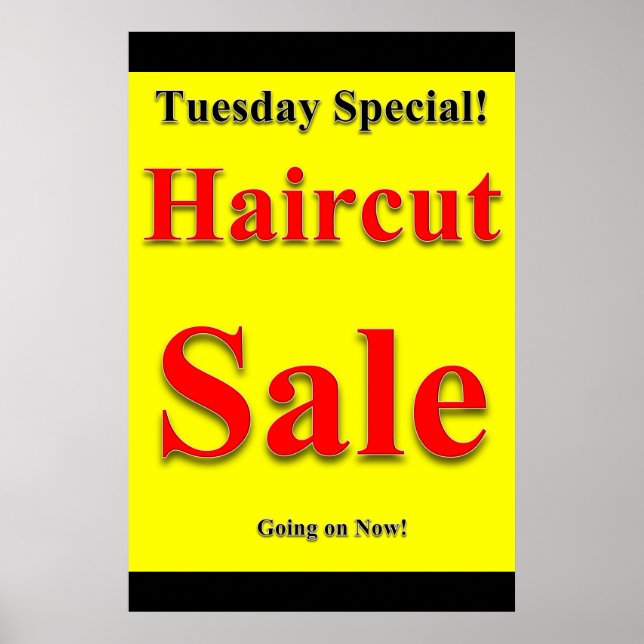Poster Mardi Coupe spéciale Vente de cheveux Beauté Salon (Devant)