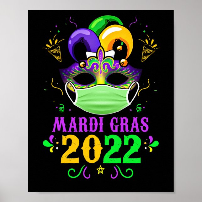 Poster Mardi Gras 2022 Festival De Quarantaine Avec Masqu (Devant)