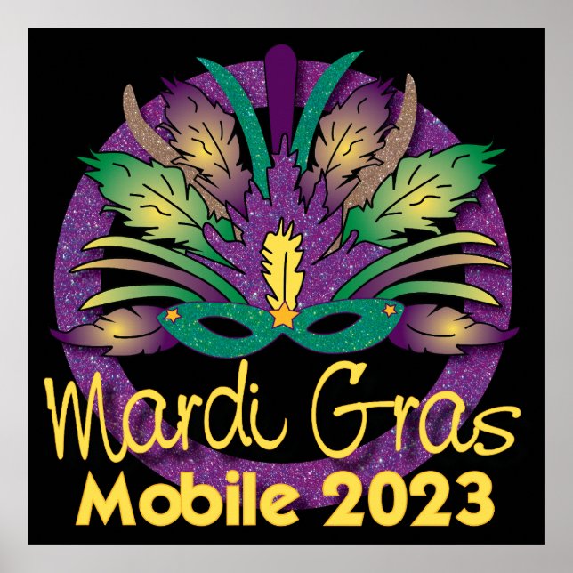 Poster Mardi Gras - 2023 - Mobile (Devant)