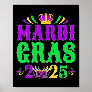 Poster Mardi Gras 2025 Jester Costume Mardi Gras Famille 