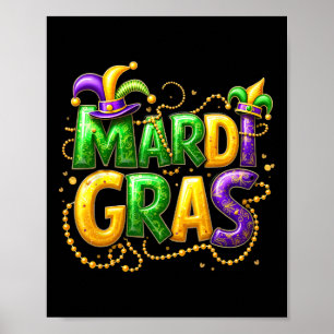 Poster Mardi Gras 2025 - Vêtements Pour Hommes Femmes