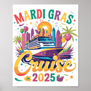 Poster Mardi Gras Carnival Cruise 2025 Family Cruising Ma