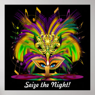 Poster Mardi Gras Carnival Event S'il vous plaît voir les
