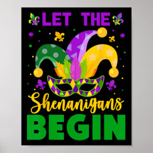 Poster Mardi Gras Costume Laisser Les Shenanigans Commenc