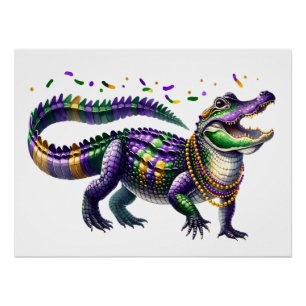 Poster Mardi Gras Gator
