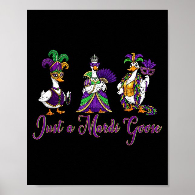 Poster Mardi Gras Goose 2026 Gift Funny Tee Men, Women  (Devant)