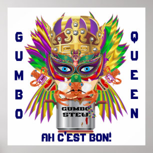 Poster Mardi Gras Gumbo Queen View