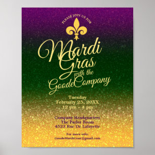 Poster Mardi gras Mardi gras  Bâtiment de la salle de pet