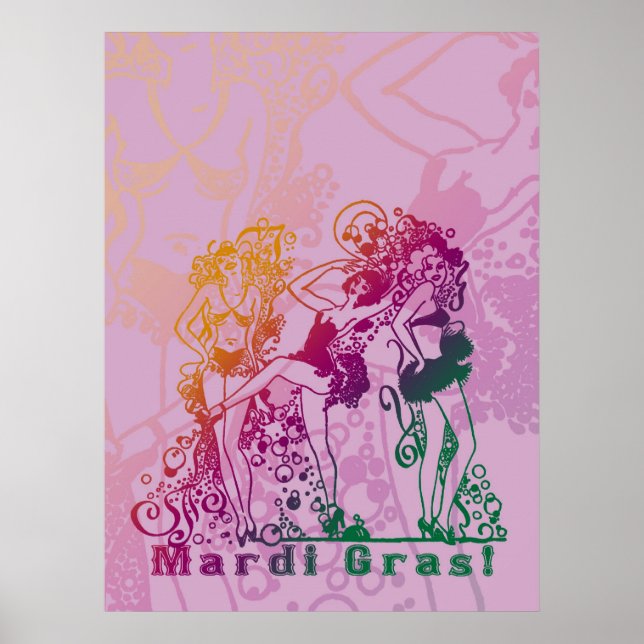 Poster Mardi Gras montre (Devant)