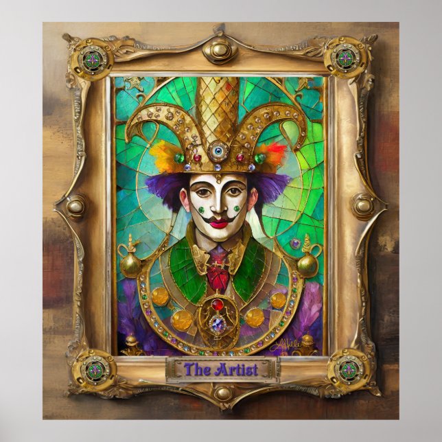 Poster Mardi Gras Realm Portraits - L'Artiste Dali (Devant)