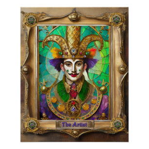 Poster Mardi Gras Realm Portraits - L'Artiste Dali