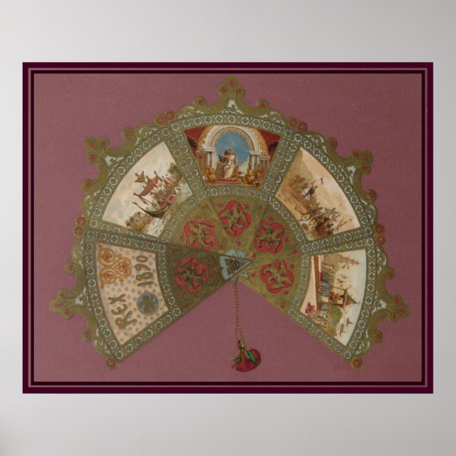 Poster Mardi Gras Rex Ball 1890 (Devant)