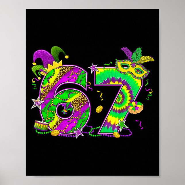 Poster Mardi Gras Six Seven 6 7 Matching Costume Couple M (Devant)