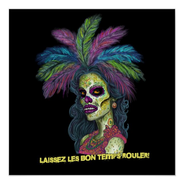 Poster Mardi Gras Zombie (Devant)