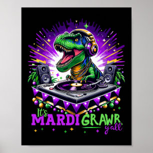 Poster Mardi Grawr Trex Dino Dj Costume Toddler Garçon En