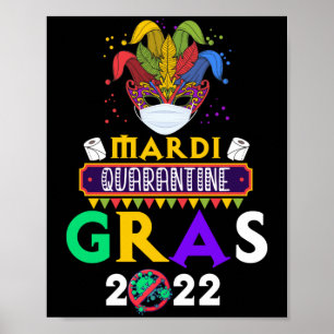 Poster Mardi Quarantine Gras 2022 Festival Visage Masque