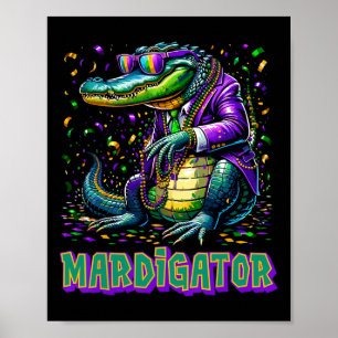 Poster Mardigator Funny Mardi Gras Costume Hommes Femmes 