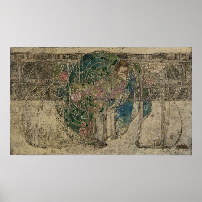 Poster Margaret Macdonald La princesse endormie Glasgow (Devant)