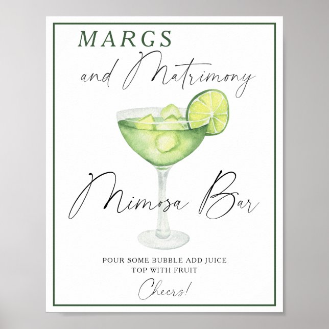 Poster Margarita Bride douche Mimioza bar (Devant)