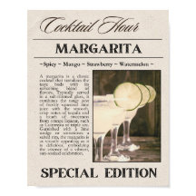 Margarita Style Vintage Journal Art Imprimer