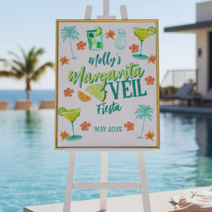 Poster Margarita Veil Bachelorette Party Illustré