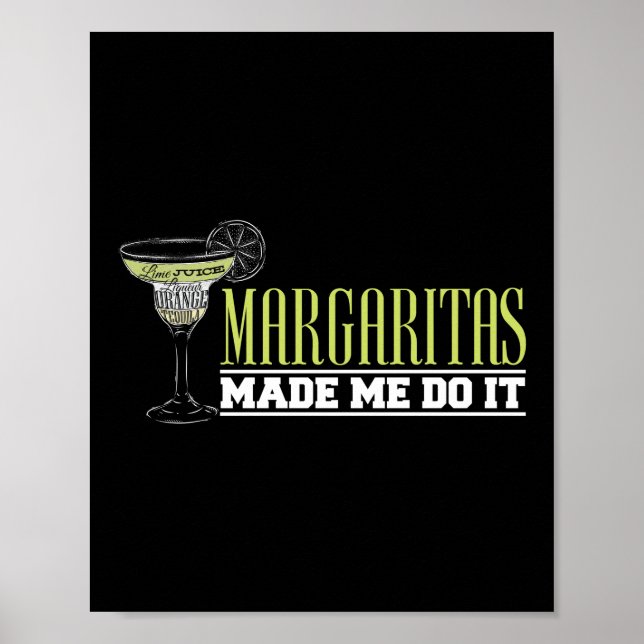 Poster Margaritas M'A Fait Le Faire Drôle Bartender (Devant)