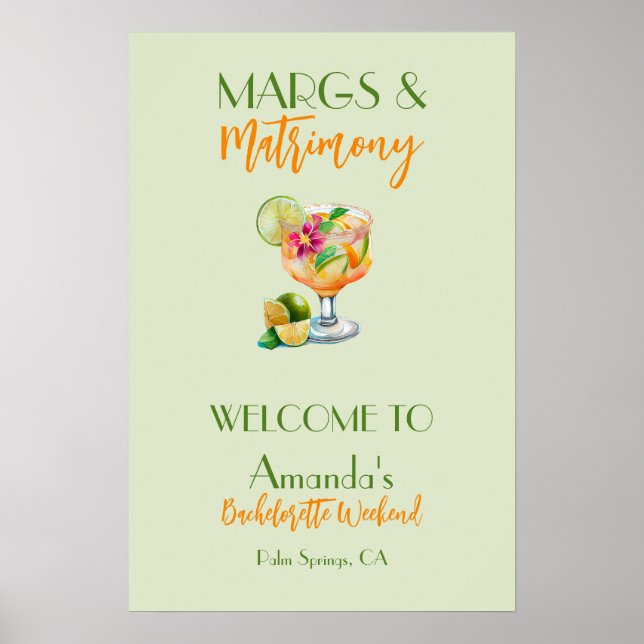 Poster Marges et Mariage Tequila & Fiesta Bachelorette (Devant)