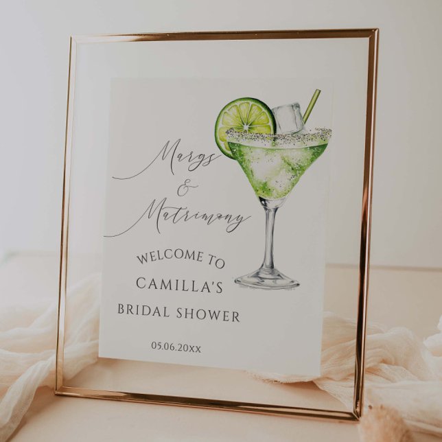 Poster Margs Et Mariage Margarita Douche Bienvenue (Créateur téléchargé)
