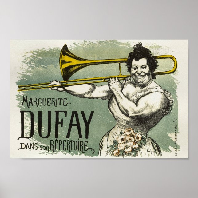 Poster Marguerite Dufay Publicité française Vintage (Devant)