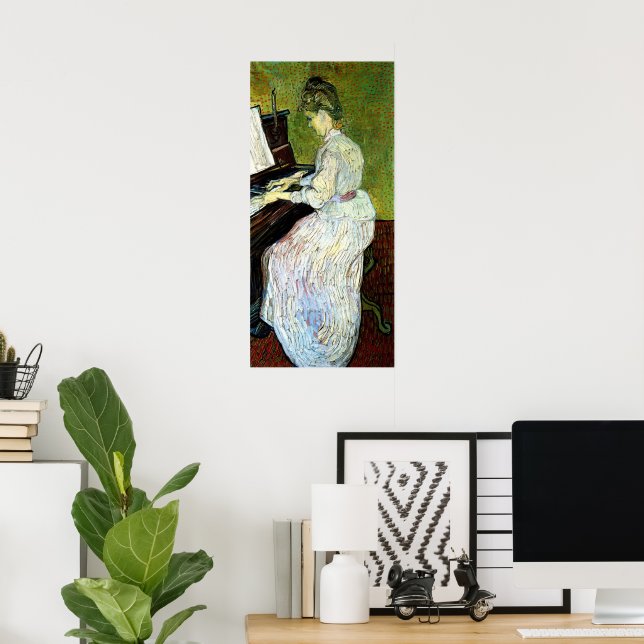 Poster Marguerite Gachet au piano par Vincent van Gogh (Bureau à domicile)
